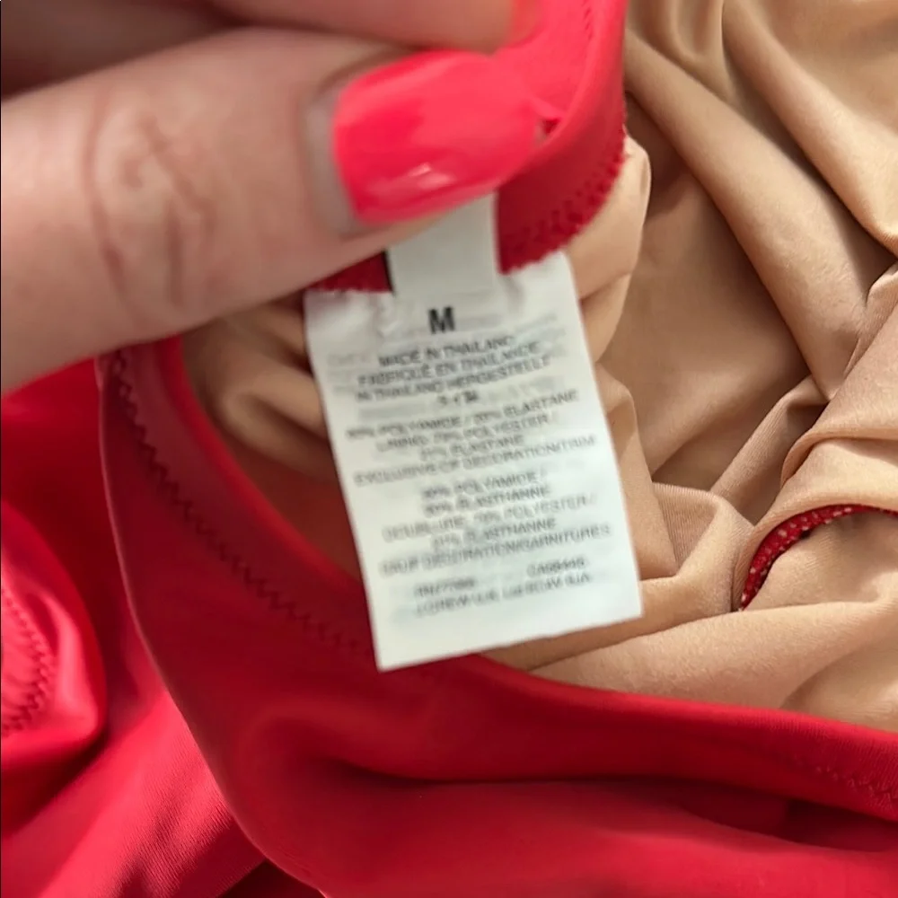 Red Strapless Swimsuit - Picture 4 of 4